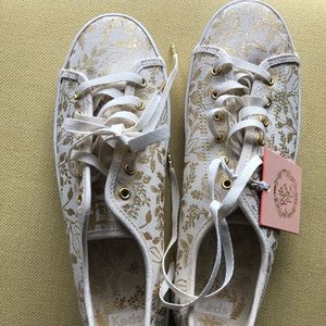 Keds x Rifle Paper Co Gold Print Sneakers NEW